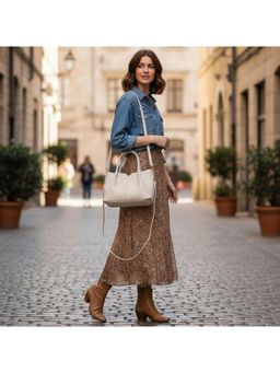 PARTIQ - Textured Mother-And-Child For Commuting Handbag - Off White