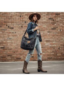 PARTIQ - Japanese Womens College Students Large Capacity Handbag - Black