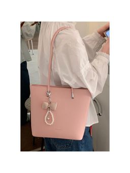 PARTIQ - Fashion Soft Leather Simple Commuter Handbag - Pink
