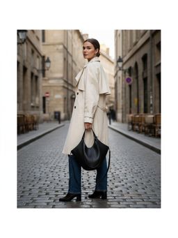 PARTIQ - Niche Large Capacity Portable Handbag with Detachable Strap - black