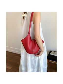 PARTIQ - Niche Large Capacity Portable Handbag with Detachable Strap - Red