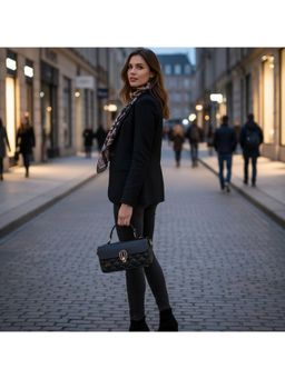 PARTIQ - Chain Chanel Style Women Fashion All-Match Handbag - black