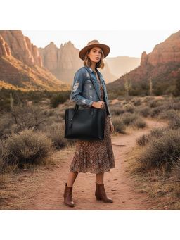 PARTIQ - Casual Work Commuting Women Handbag - Black