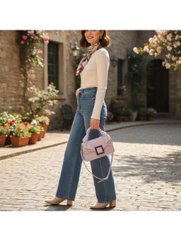 PARTIQ - Style All-Match Stylish Womens Handbag With Detachable Strap - Purple