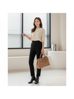 PARTIQ - Travel Hand Casual Briefcase Simple Commuting Handbag - Beige