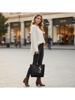 PARTIQ - Simple And Fashionable Feeling Daily Versatile Womens Handbag - BLACK