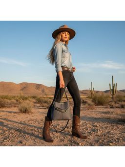 PARTIQ - Stylish Chain Versatile Bucket Bag with Detachable Strap - BLACK