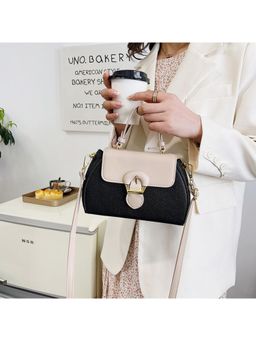 PARTIQ - Soft Luxury Leather Versatile Niche Womens Handbag With Detachable Strap - Black