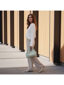 PARTIQ - Dumpling Niche Hand Commuter Womens Handbag With Detachable Strap - White