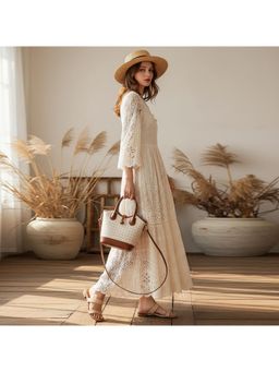 PARTIQ - Fashion Versatile Womens Handbag with Detachable Strap - White