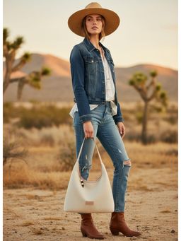 PARTIQ - Fashion Large Capacity Canvas Versatile Commuter Handbag - Off White