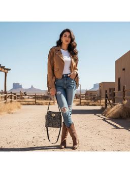 PARTIQ - Versatile Woolen Travel Bucket Bag - black