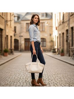 PARTIQ - Womens Commuter Lazy Style Dumpling Handbag - White