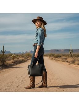 PARTIQ - Korean Style Trendy Fashion All-Match Womens Handbag With Detachable Strap - Black