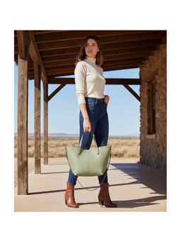 PARTIQ - And Versatile Hand-Held Single-Shoulder Womens Handbag with Detachable Strap - Green