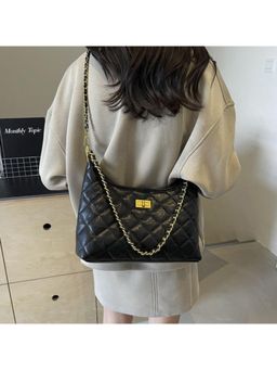 PARTIQ - Small Style Chain Commuter Large Capacity Fashionable Handbag - Black