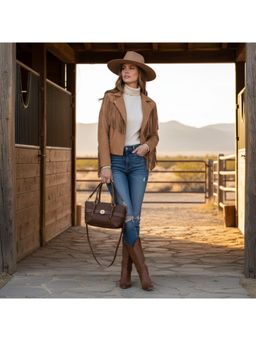 PARTIQ - Fashionable And Versatile Lady Hand Korean Small Handbag With Detachable Strap - Brown