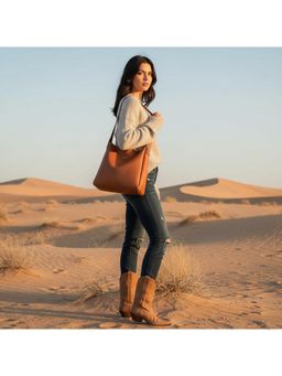 PARTIQ - Fashion Color Retro Hand Shoulder Handbag - Orange