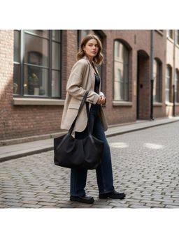 PARTIQ - Canvas Niche Commuter Korean Handbag - Black