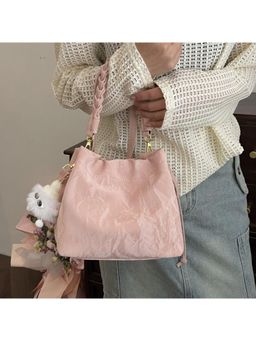 PARTIQ - Casual Versatile For Summer Outings Small Portable Handbag With Detachable Strap - Pink