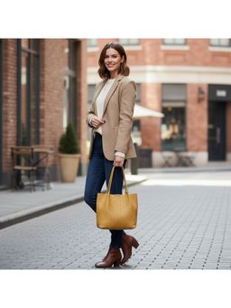 PARTIQ - Niche Design Hand Fashionable Versatile Casual Women Handbag - Yellow