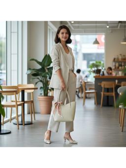 PARTIQ - Large Commuter Hand-Carrying Large-Capacity Handbag - White