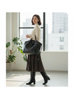 PARTIQ - Korean Versatile Large Capacity Commuter Tote Bag - Black