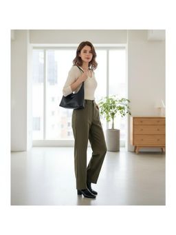 PARTIQ - Simple Versatile Handheld Soft Leather Dumpling Retro Shoulder Armpit Handbag - Black