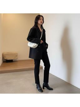 PARTIQ - Style Fashionable Versatile Saddle Handbag With Detachable Strap - White