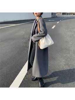 PARTIQ - Large Capacity Simple Commuter Portable Bucket Shoulder Handbag - White