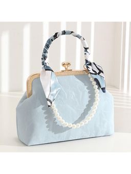 PARTIQ - Summer Stylish Pearl Versatile Fashion Handbag with Detachable Strap - Blue