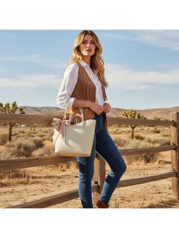 PARTIQ - Fashionable And Simple Underarm Autumn Casual Handbag - Off White