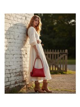 PARTIQ - Womens One-Shoulder Handbag - Red