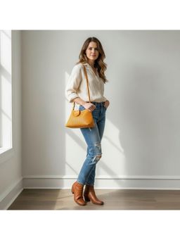 PARTIQ - Womens One-Shoulder Handbag - Yellow