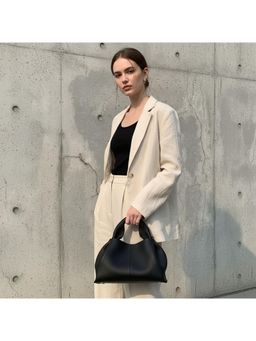 PARTIQ - All-Match Color Handheld Handbag - Black