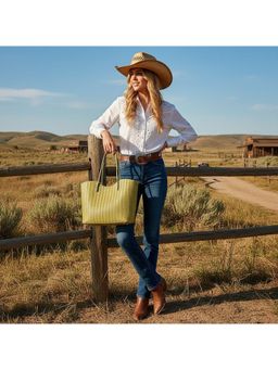 PARTIQ - Womens Large Capacity Tote Bag With Pouch - Green