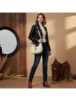 PARTIQ - Foreign Style One-Shoulder Underarm Handbag - Off White