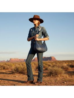 PARTIQ - Fashion Crescent Niche One-Shoulder Handbag with Detachable Strap - Blue