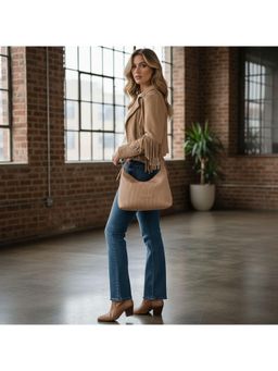 PARTIQ - Textured Versatile Handbag - Nude