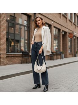 PARTIQ - Chain Large-Capacity Handbag with Detachable Strap - Beige