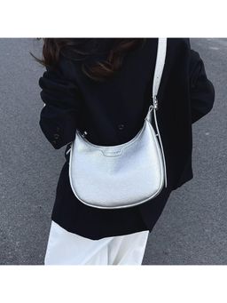 PARTIQ - Texture Popular Casual Handbag - Silver