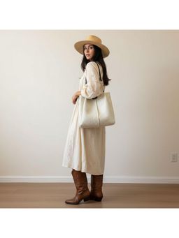 PARTIQ - Versatile Large-Capacity Handbag - White