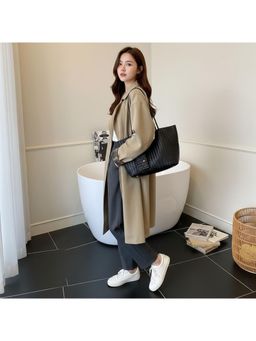 PARTIQ - Hand-Woven Bag Large Capacity Commuter Tote Bag - Black