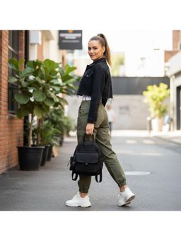 PARTIQ - Nylon Waterproof Lightweight Travel Backpack - Black