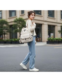 PARTIQ - Nylon Waterproof Lightweight Travel Backpack - White