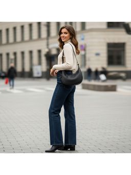 PARTIQ - Commuter Underarm Simple Trend Handbag - Black