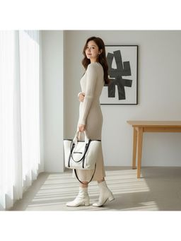 PARTIQ - Style Simple Student Class Handbag - Off White