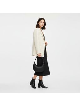 PARTIQ - Fashion Hand-Held Shoulder Armpit Womens White Travel Commuter Handbag - Black