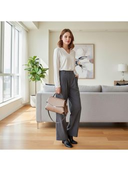 PARTIQ - Temperament Niche Design Trendy Handbag with Detachable Strap - Nude