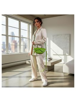 PARTIQ - French Signed Handbag with Detachable Strap For Women - Green